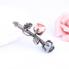 Creative Alloy Rose Rhinestone Hair Clip