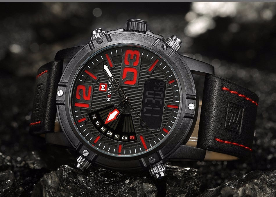 Double movement waterproof electronic watch