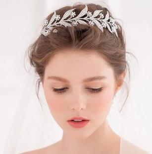 Bridal Crown Rhinestone Pearl Water Drop Hair Accessories Wedding Dress Ornaments