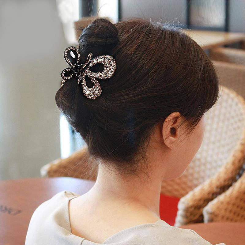 Butterfly Hair Claw Hair Band Rhinestone Barrettes