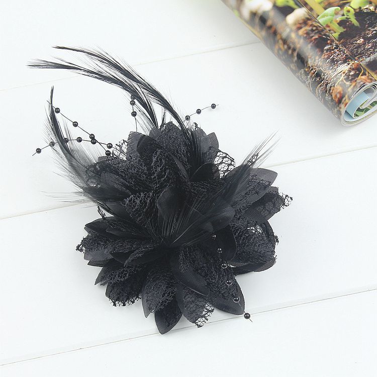 Dance Performance Hair Ring Wool Bead Line Fabric Handed Flower Bridal Headdress