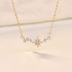 Liming Silver Sterling Silver Pendant 925 Silver Niche Design Rose Gold Star River Necklace