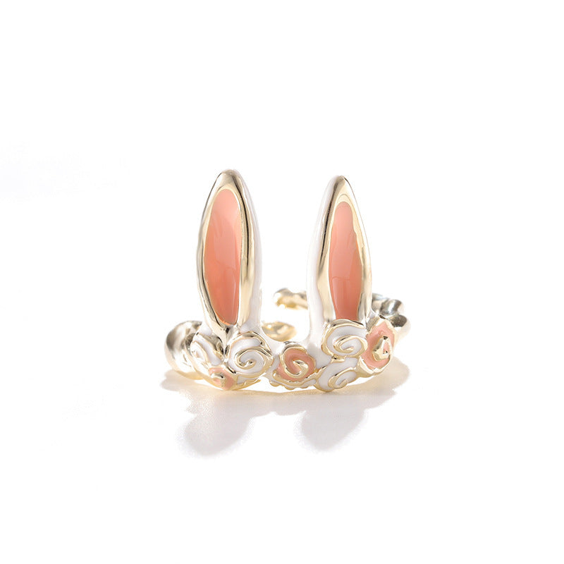 Rabbit Ear Ring Women's Oil Drop Color Ring