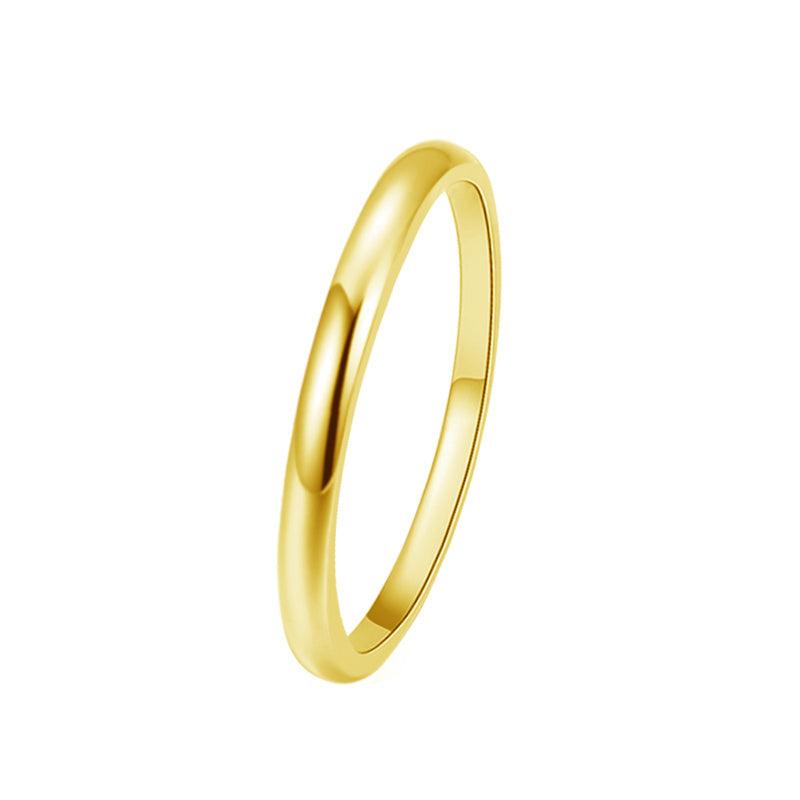 Titanium Steel 18k Gold Tail Ring