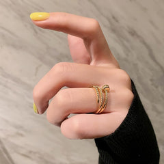 Multi-layer Nail Ring Index Finger Ring Fashion Personalized Opening Adjustable