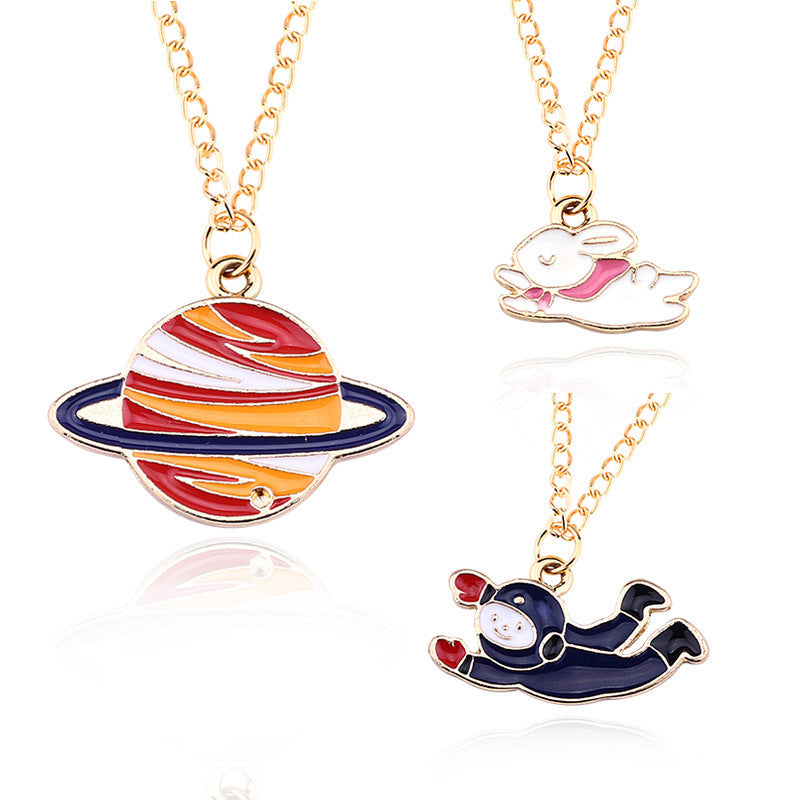 Spaced-Out Cartoon Necklace