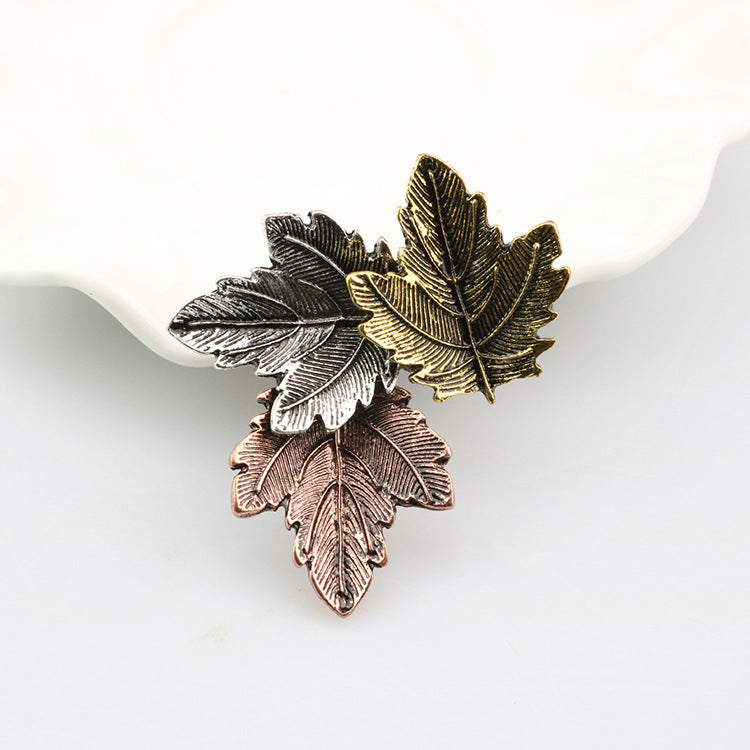 Vintage Maple Leaf Brooches Metal Women