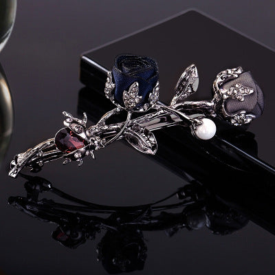 Creative Alloy Rose Rhinestone Hair Clip