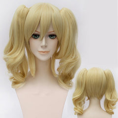 European And American Curly Hair Golden Yellow Anime Cosplay Wig Full Headgear