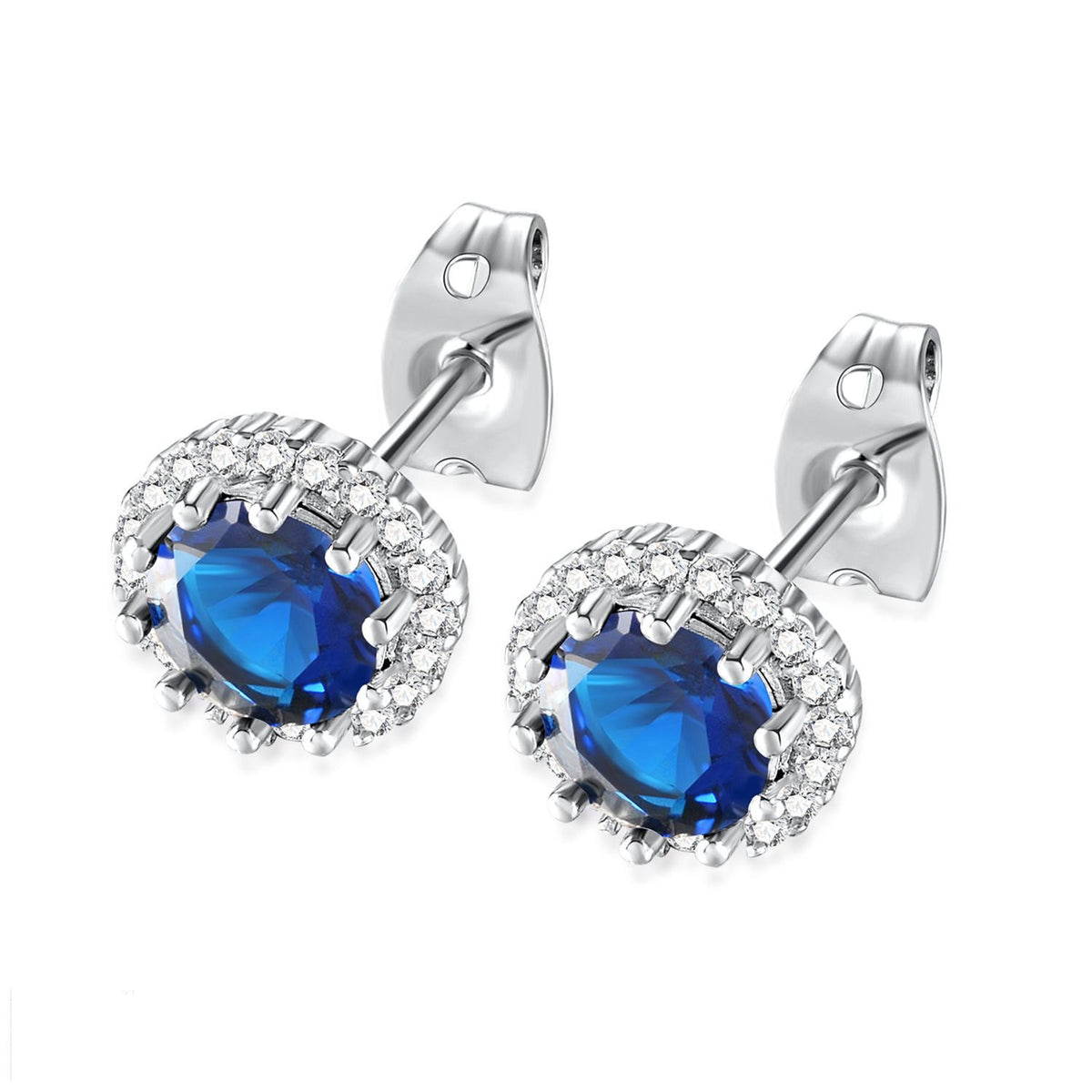 Colorful zircon earrings