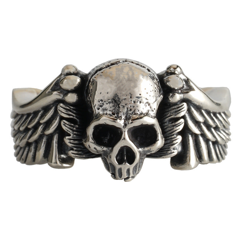 Men's Retro Made Old Wing Skull Ring