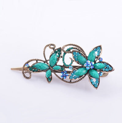 Chinese style retro resin butterfly dish hair clip