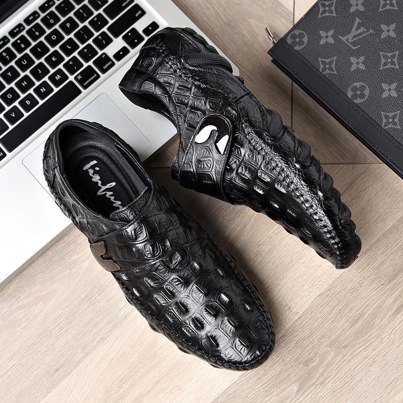 Men's Top Layer Cowhide Retro Casual Leather Shoes