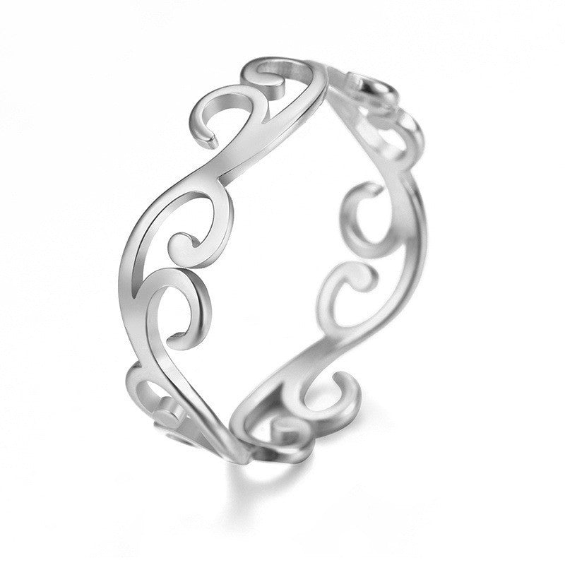 Men's And Women's Fashion Simple Bohemian Titanium Steel Ring