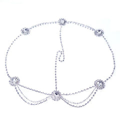 New Rhinestone Headdress Simple Water Drop Forehead Chain Bridal