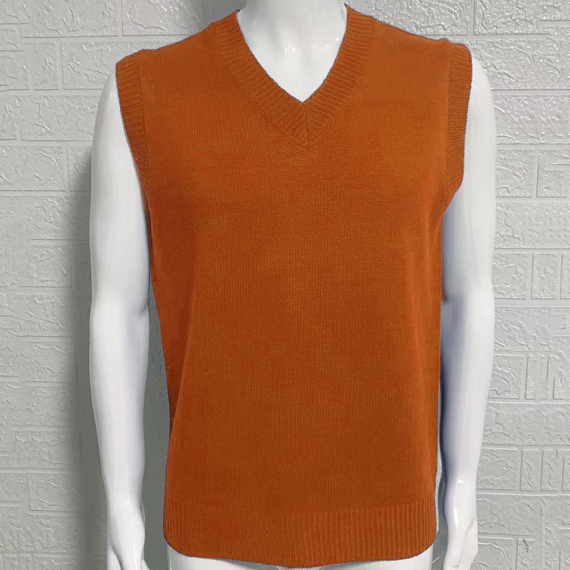 Knitwear Street Slim Fit V-neck Sleeveless Vest