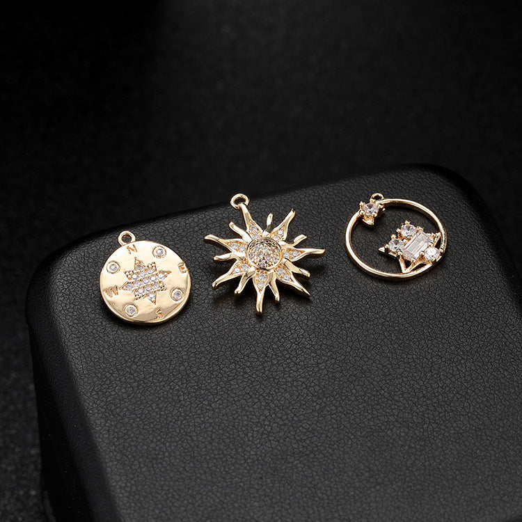 Micro-inlaid Zircon Sun Flower Pendant