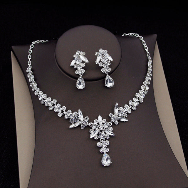 Royal Queen Bridal Jewelry Sets For Women Luxury Tiaras Crow