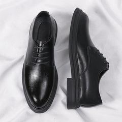 Height Increasing Insole Breathable Calf Leather Shoes