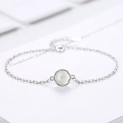 Moonlight Forest Day Korean Version Of Silver-plated Bracelet Girls Cross Chain Flower Bud Hand Jewelry Accessories