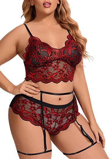 Temptation Lace Satin Cosplay Lingerie Set for Women