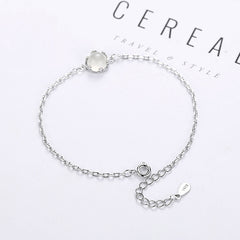 Moonlight Forest Day Korean Version Of Silver-plated Bracelet Girls Cross Chain Flower Bud Hand Jewelry Accessories