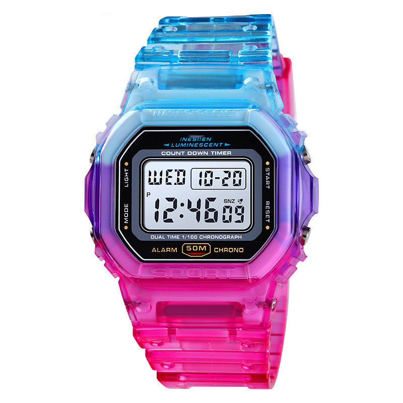 Transparent Belt Sports Watch Female