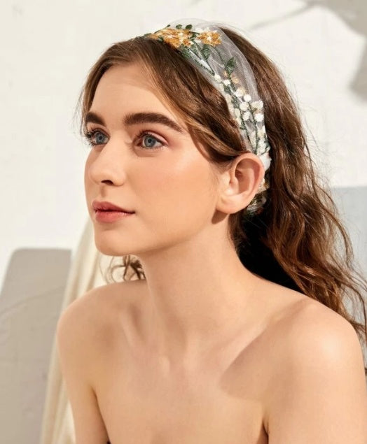 Super fairy embroidery headband women