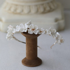 Bridal Ceramic Flower Headband Dense Flower