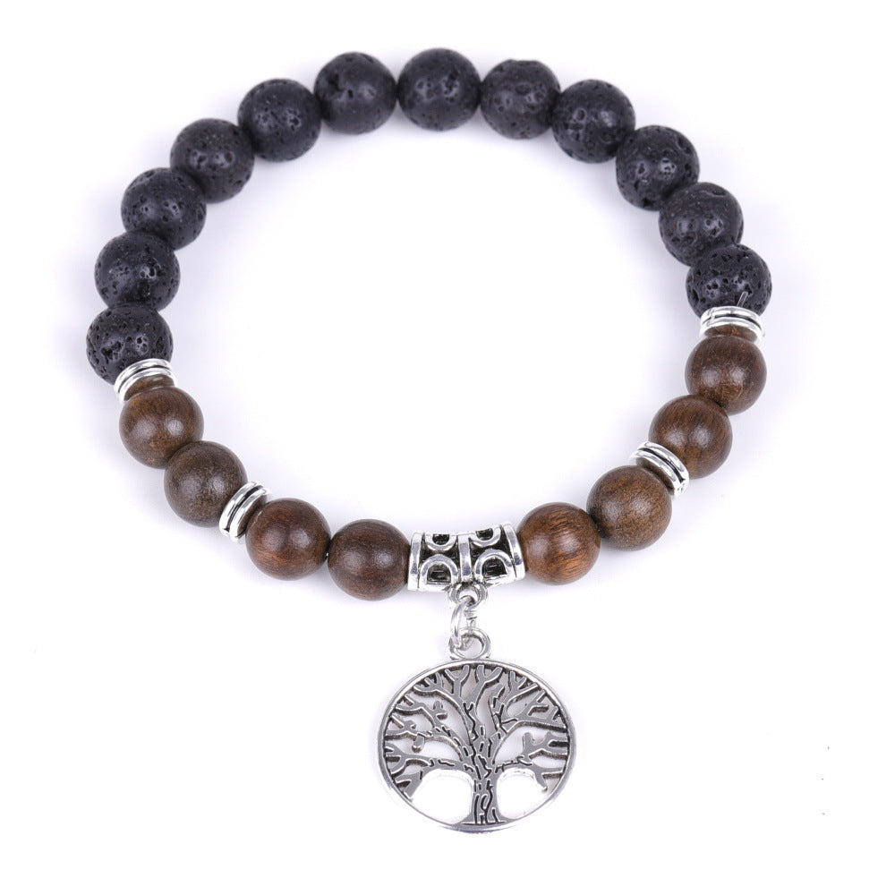 Tree Of Life Pendant Bracelet Door Frame Blackwood Handmade Beaded Bracelet