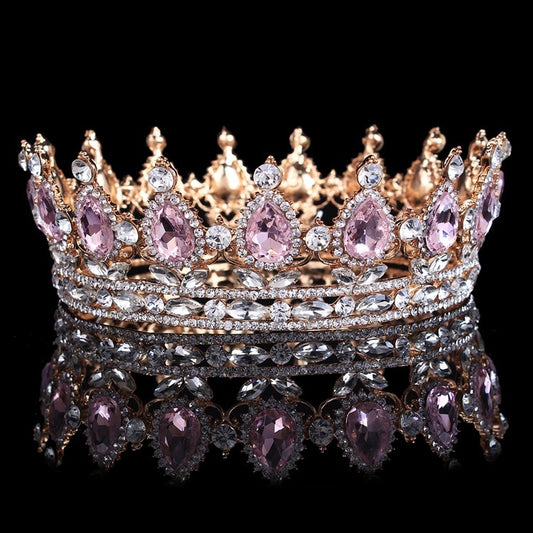 Baroque Bridal Crown Headdress Rhinestone Hair Accessories