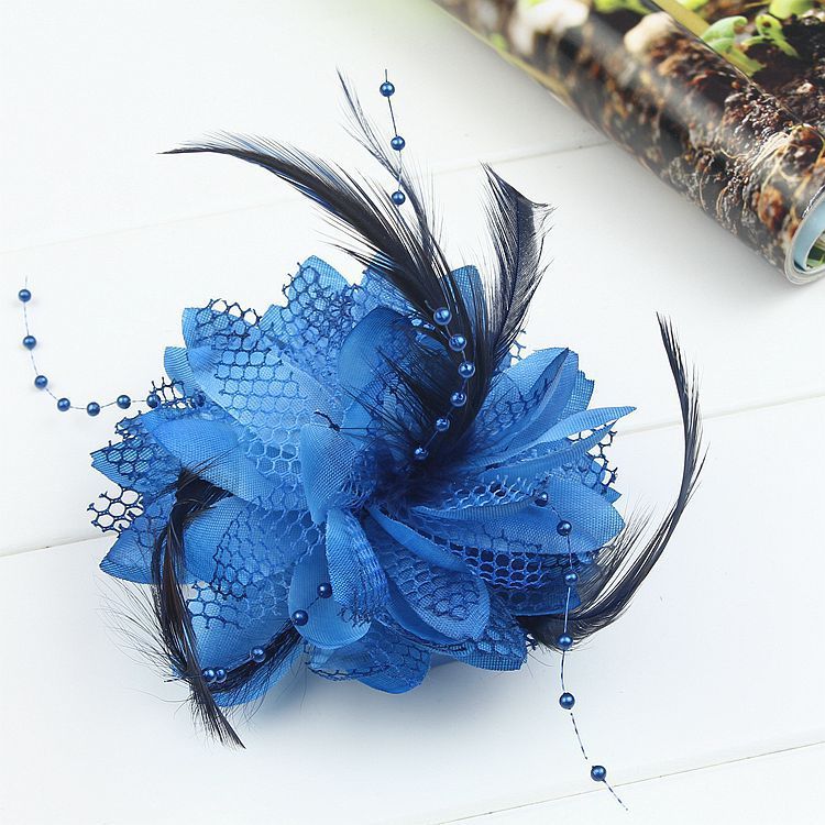 Dance Performance Hair Ring Wool Bead Line Fabric Handed Flower Bridal Headdress