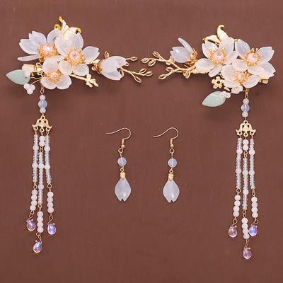 Women's Tassel Step-shaking Flower Hairpin Hair Accessories Set