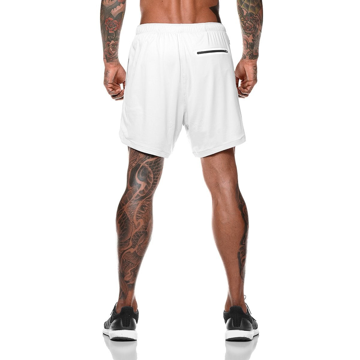 Summer Men's Beach Pants Leisure Plus Size Double Shorts Mesh Sports Pants