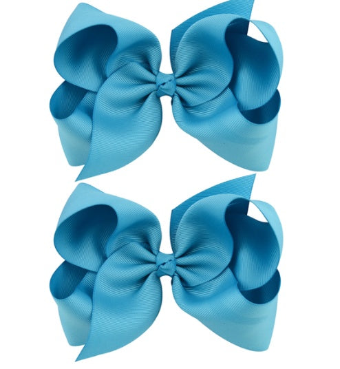 6 Inch Bow Hairpin for Children - 30 Colors, European Style