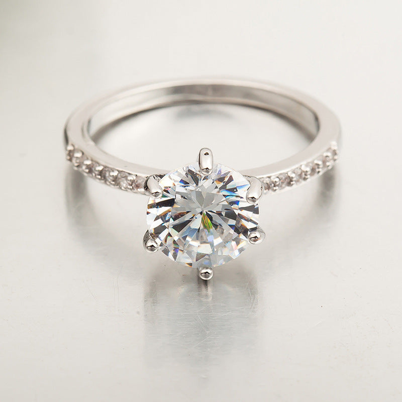 Six-Claw Diamond Ring