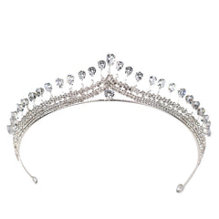 Silver Zircon Crown Bridal Jewelry Headband