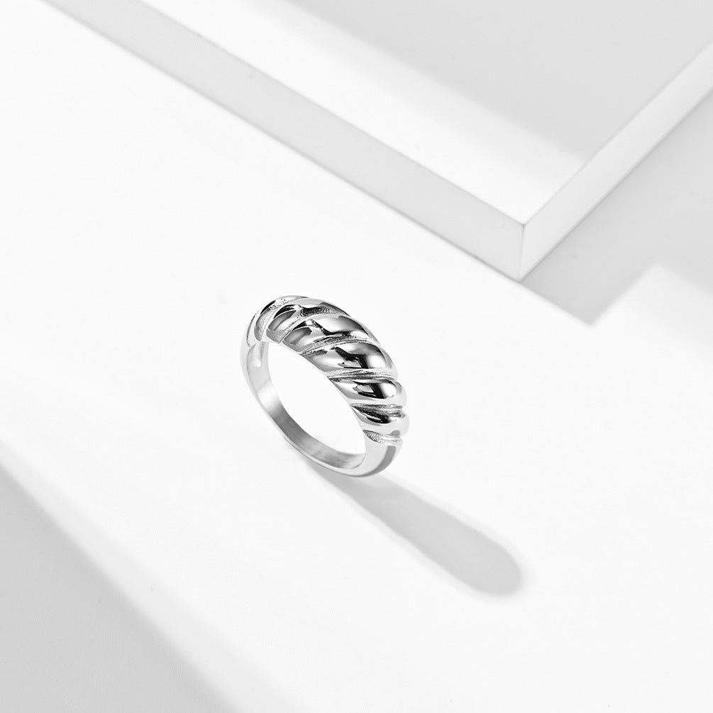 Stainless Steel Bread Ring Ring Fashionable Wear