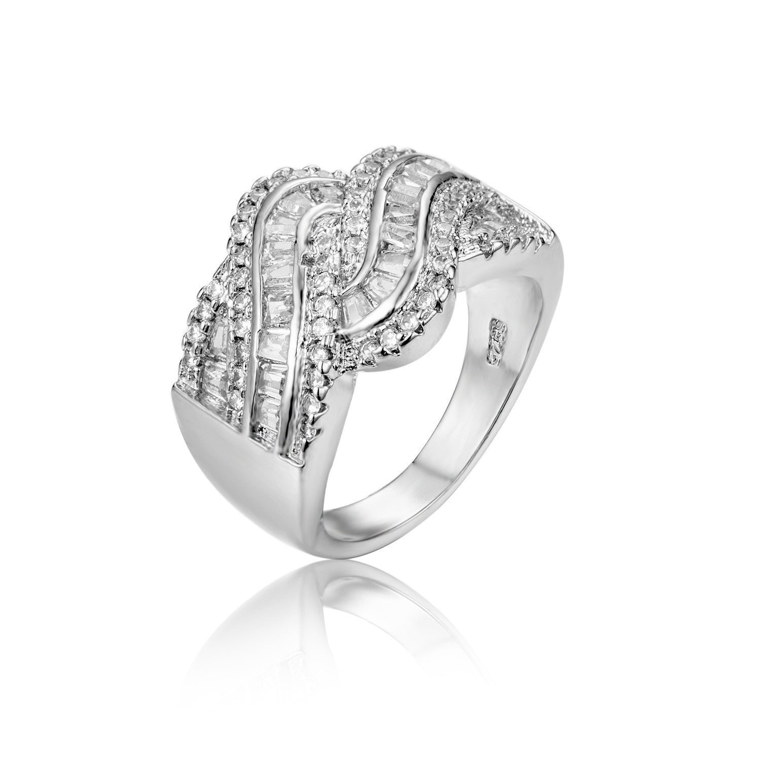 Women's Fashion Simple Zircon Twisted String Ring