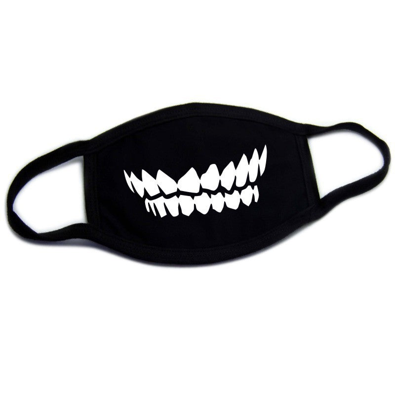 Funny Expressions Creative Teeth Warmth Cotton Dustproof Mask