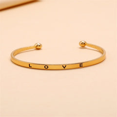 Alloy Opening Love Bracelet Women