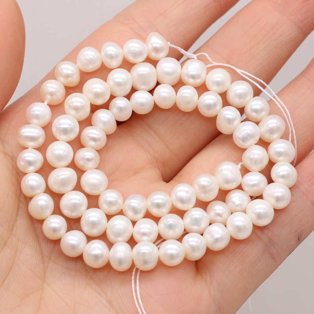 Natural Freshwater Circular Pearl White