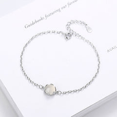 Moonlight Forest Day Korean Version Of Silver-plated Bracelet Girls Cross Chain Flower Bud Hand Jewelry Accessories