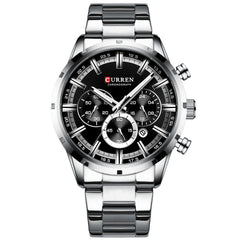 Waterproof Quartz Six-hand Calendar Steel Band Business Men's Watch