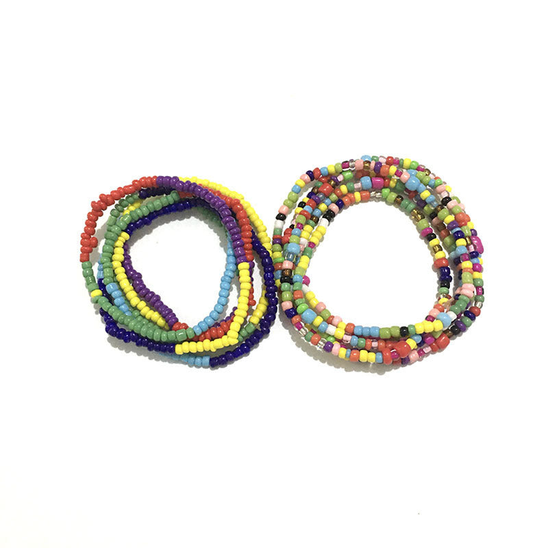 Multi-layer Handmade Color Bead Beach Chain