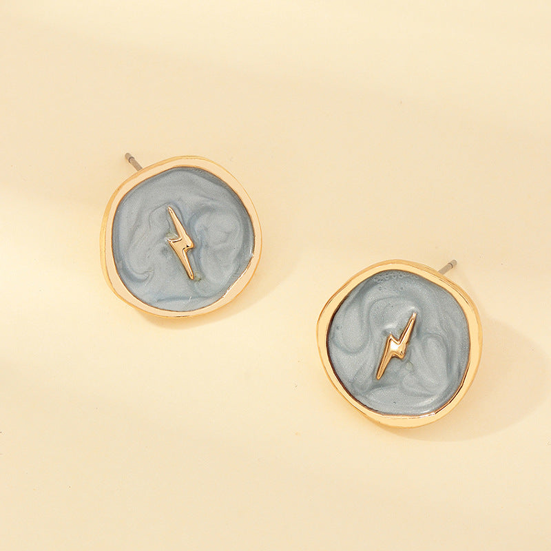 New Fashion Alloy Love Moon Lightning Earrings