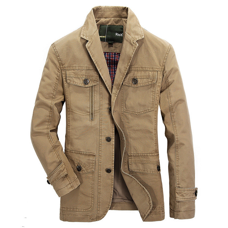 Men's Jacket Loose Large Size Business Casual Small Suit Suit Spring Jacket Tide Tooling Jacket