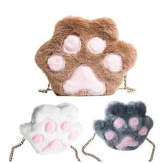 Fluffy Paw Crossbody Bag