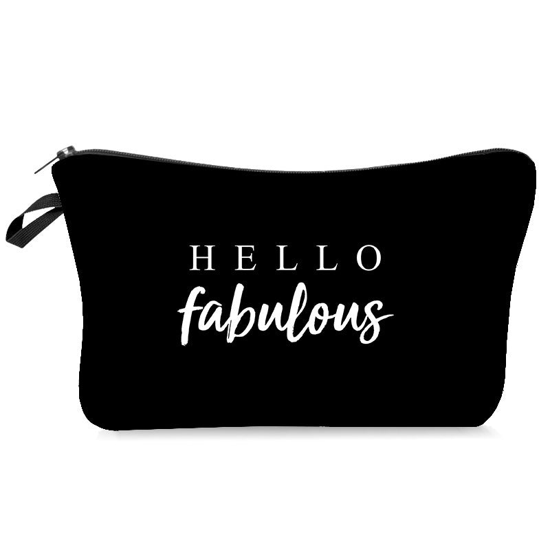 English alphabet cosmetic bag