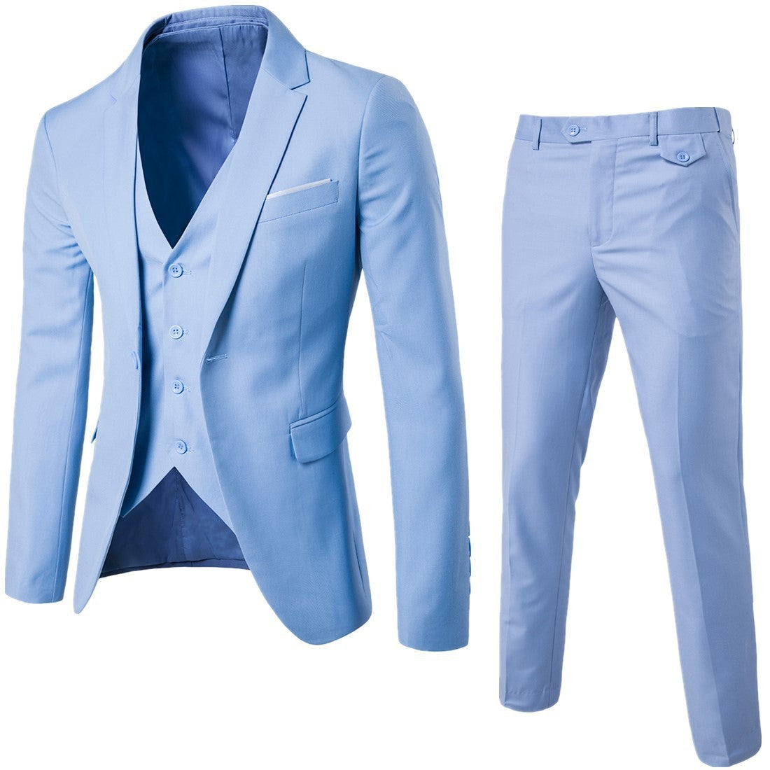 Men's Three-piece Korean Style Slim Suit